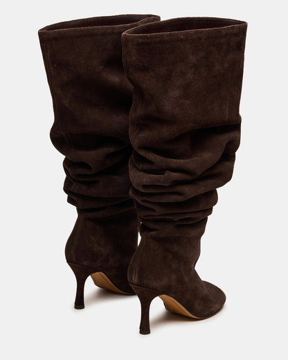 ALLISON Brown Suede Over-The-Knee Heeled Women's Boot Steve Madden BROWN SUEDE