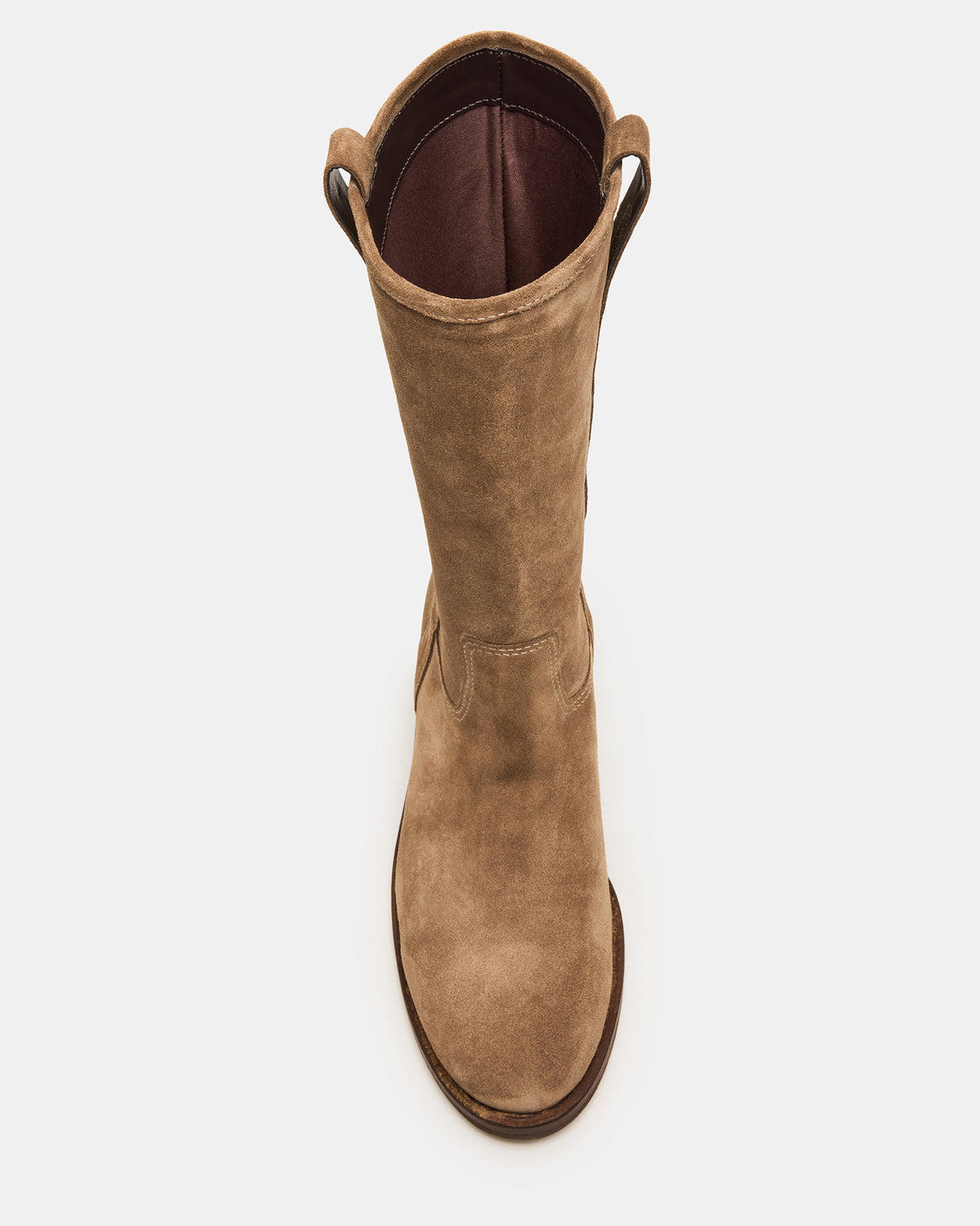 DUNSTER Chestnut Suede Wood Bottom Women's Boot Steve Madden CHESTNUT SUEDE