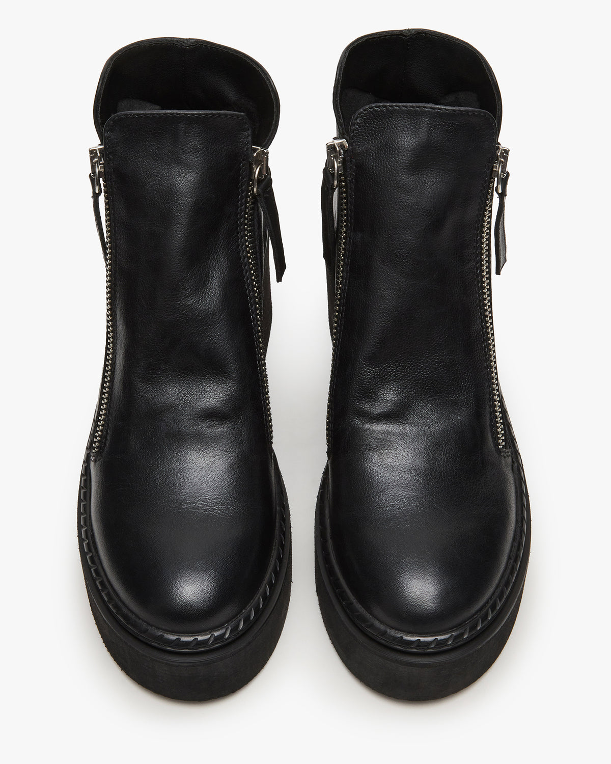 DRIFT Black Leather Platform Moto Women's Ankle Boot Steve Madden BLACK LEATHER