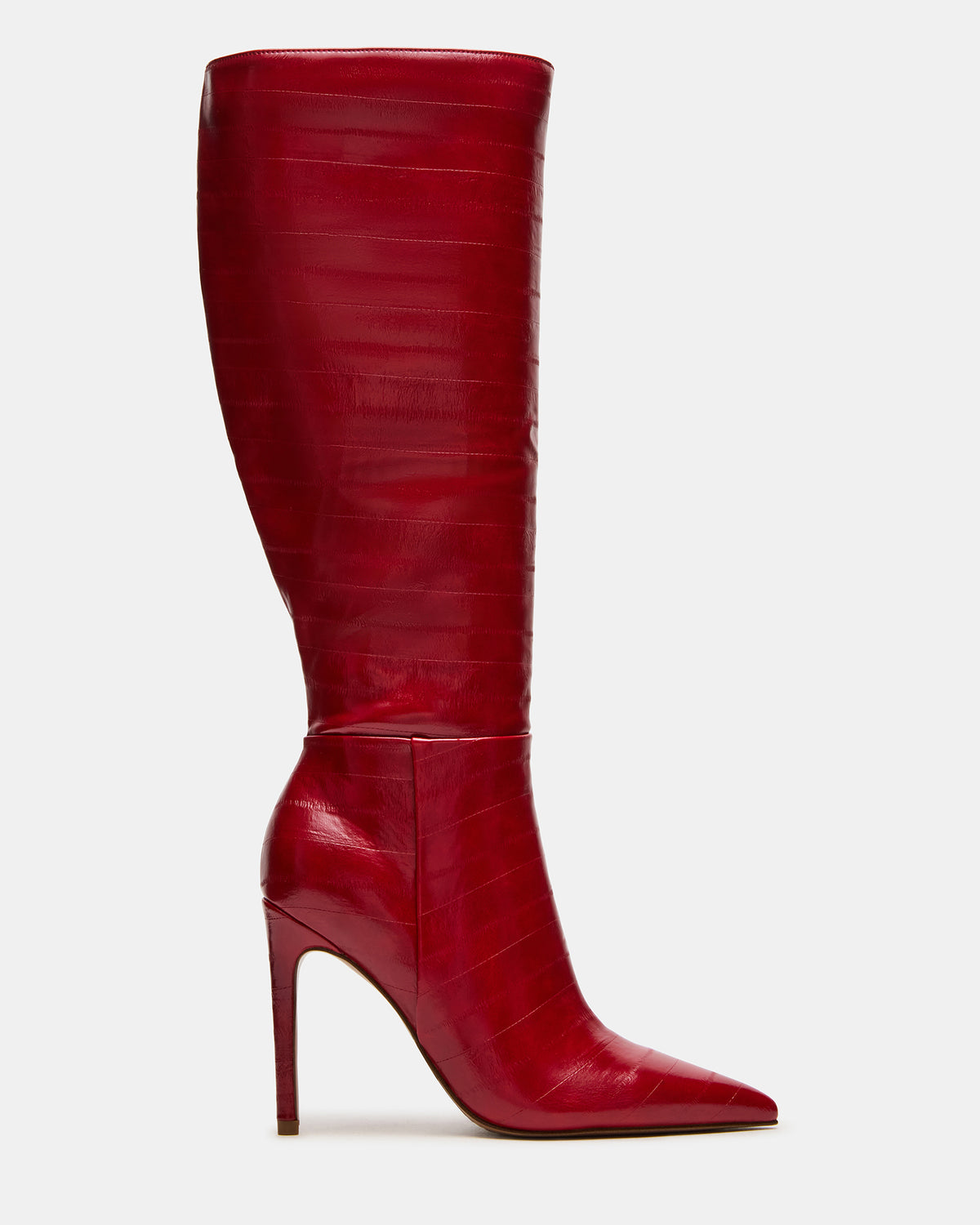 NITRO Red Eel Pointed-Toe Stiletto Heel Knee-High Women's Boots Steve Madden RED EEL