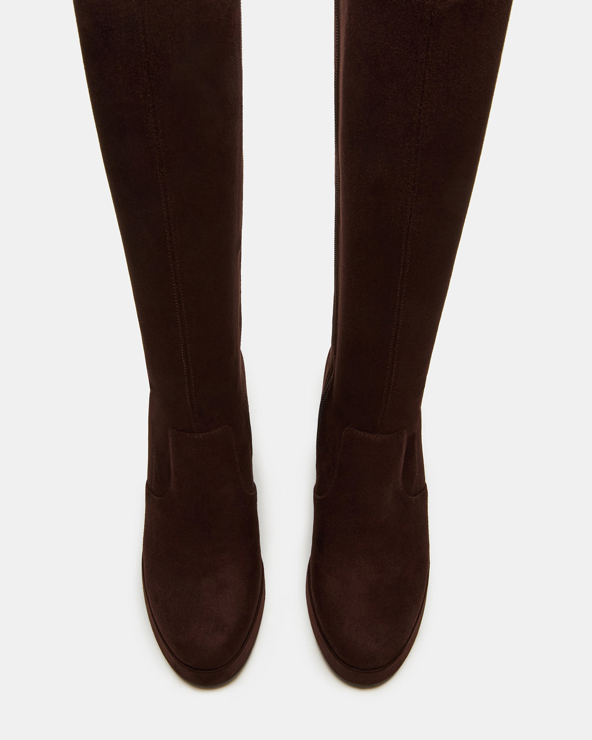 TWAIN Brown Knee-High Block Heel Women's Boot Steve Madden BROWN