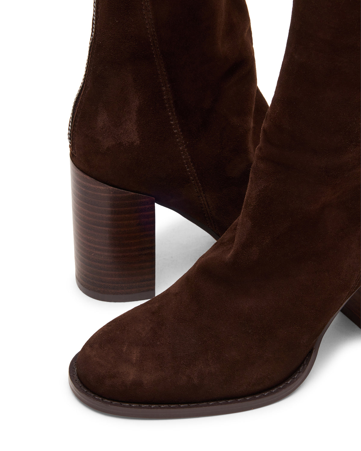 OBSESSION Chocolate Brown Suede Rounded Toe Block Heel Women's Ankle Boot Steve Madden CHOCOLATE BROWN SUEDE