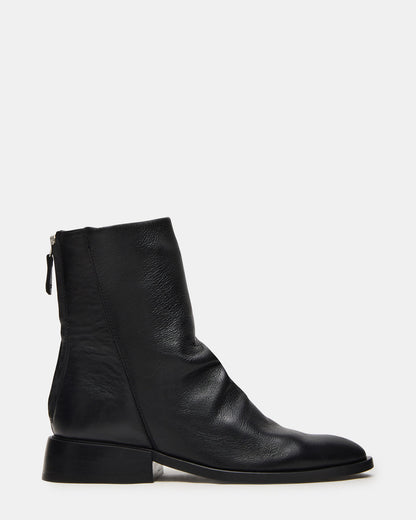 NEXIE Black Leather Women's Pointed-Toe Ankle Boot Steve Madden BLACK LEATHER
