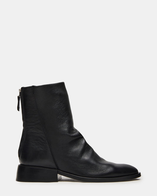 NEXIE Black Leather Women's Pointed-Toe Ankle Boot Steve Madden BLACK LEATHER
