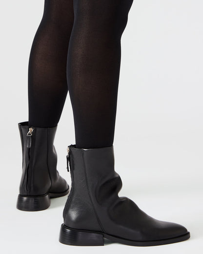 NEXIE Black Leather Women's Pointed-Toe Ankle Boot Steve Madden BLACK LEATHER