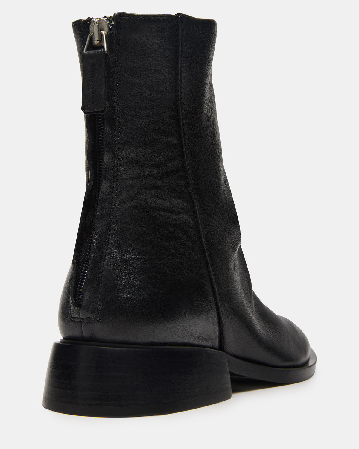 NEXIE Black Leather Women's Pointed-Toe Ankle Boot Steve Madden BLACK LEATHER