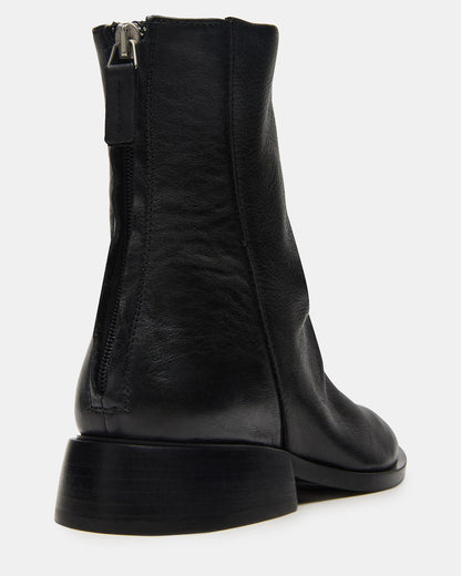 NEXIE Black Leather Women's Pointed-Toe Ankle Boot Steve Madden BLACK LEATHER