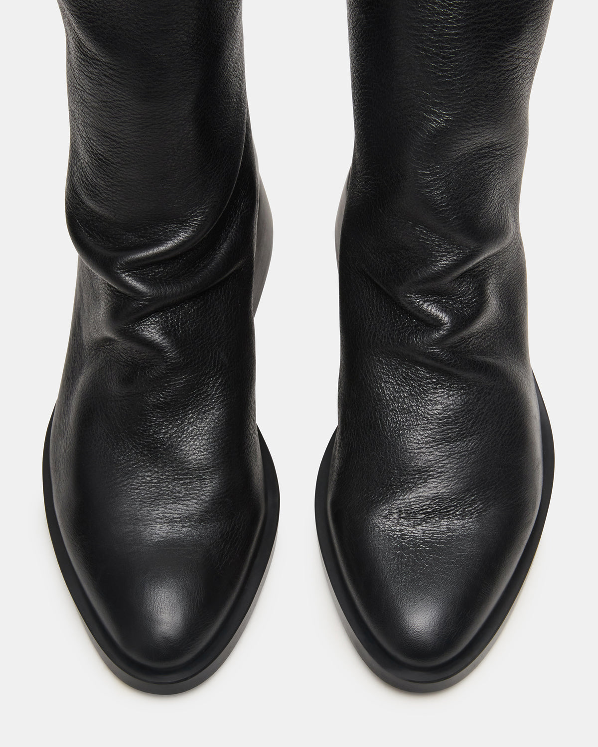 NEXIE Black Leather Women's Pointed-Toe Ankle Boot Steve Madden BLACK LEATHER