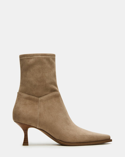 STASIA Taupe Pointed-Toe Kitten Heel Women's Ankle Boot Steve Madden TAUPE