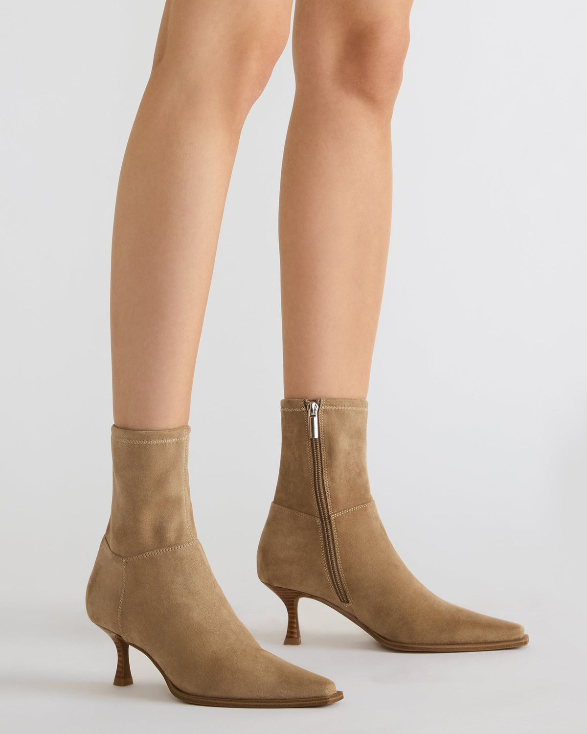 STASIA Taupe Pointed-Toe Kitten Heel Women's Ankle Boot Steve Madden TAUPE