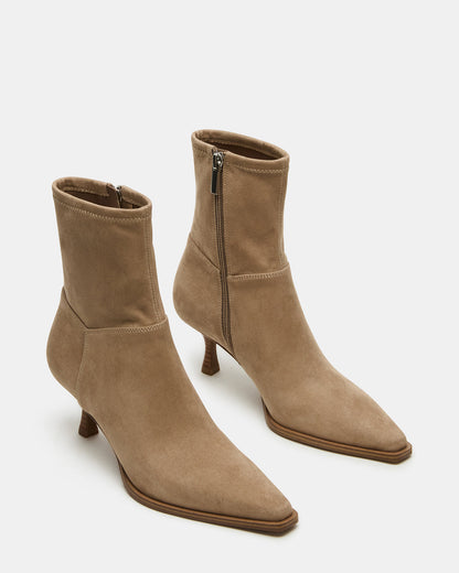 STASIA Taupe Pointed-Toe Kitten Heel Women's Ankle Boot Steve Madden TAUPE