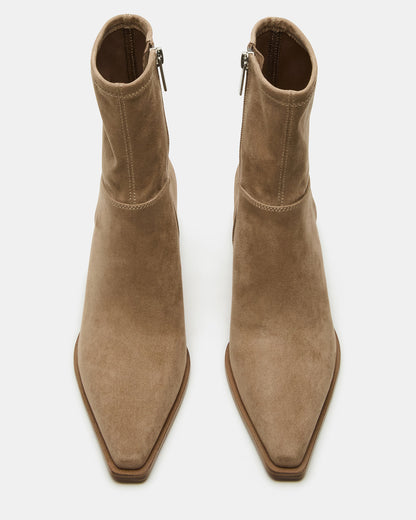 STASIA Taupe Pointed-Toe Kitten Heel Women's Ankle Boot Steve Madden TAUPE