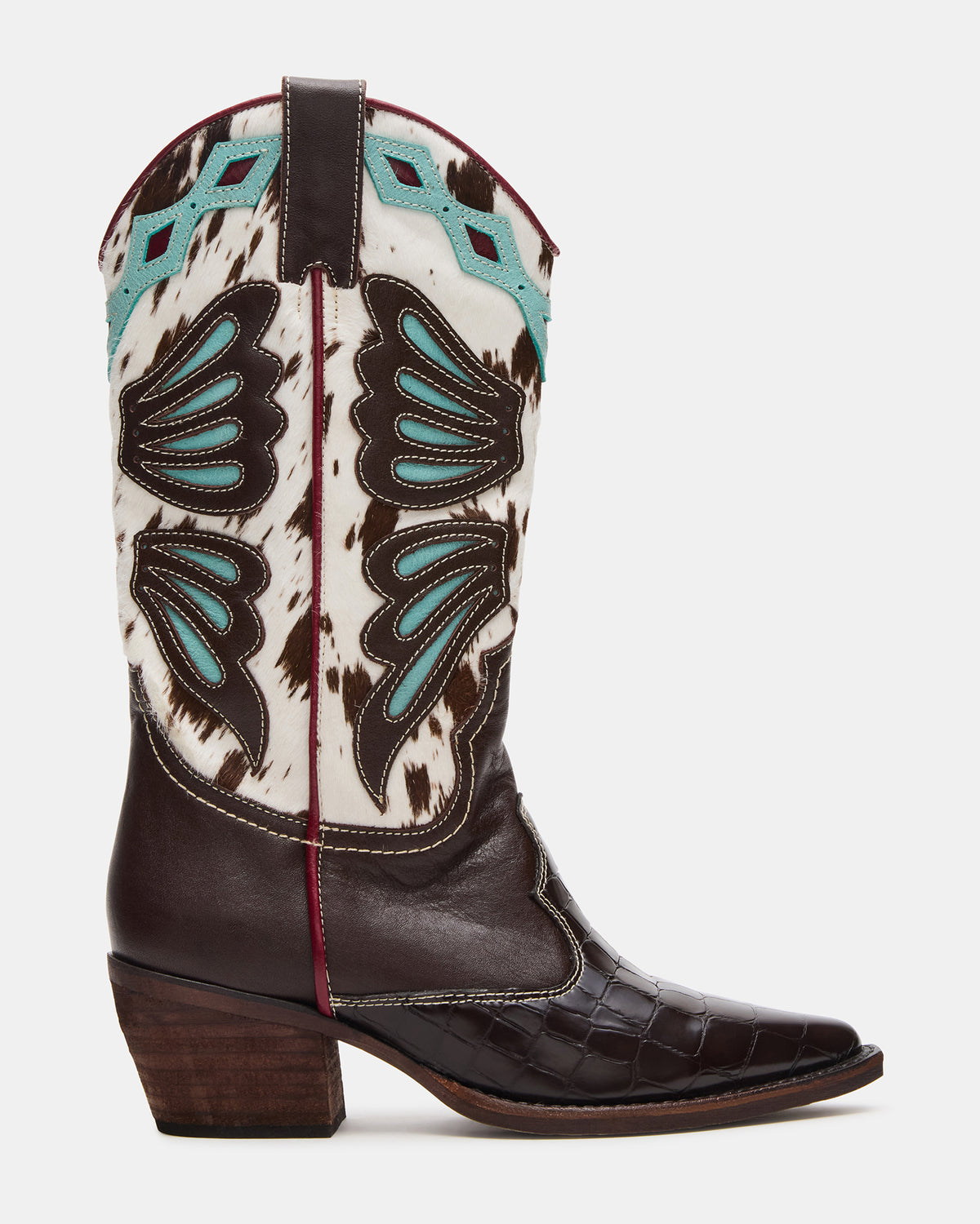 ARROYO Blue Multi Western Pointed-Toe Wome's Boot Steve Madden BLUE MULTI