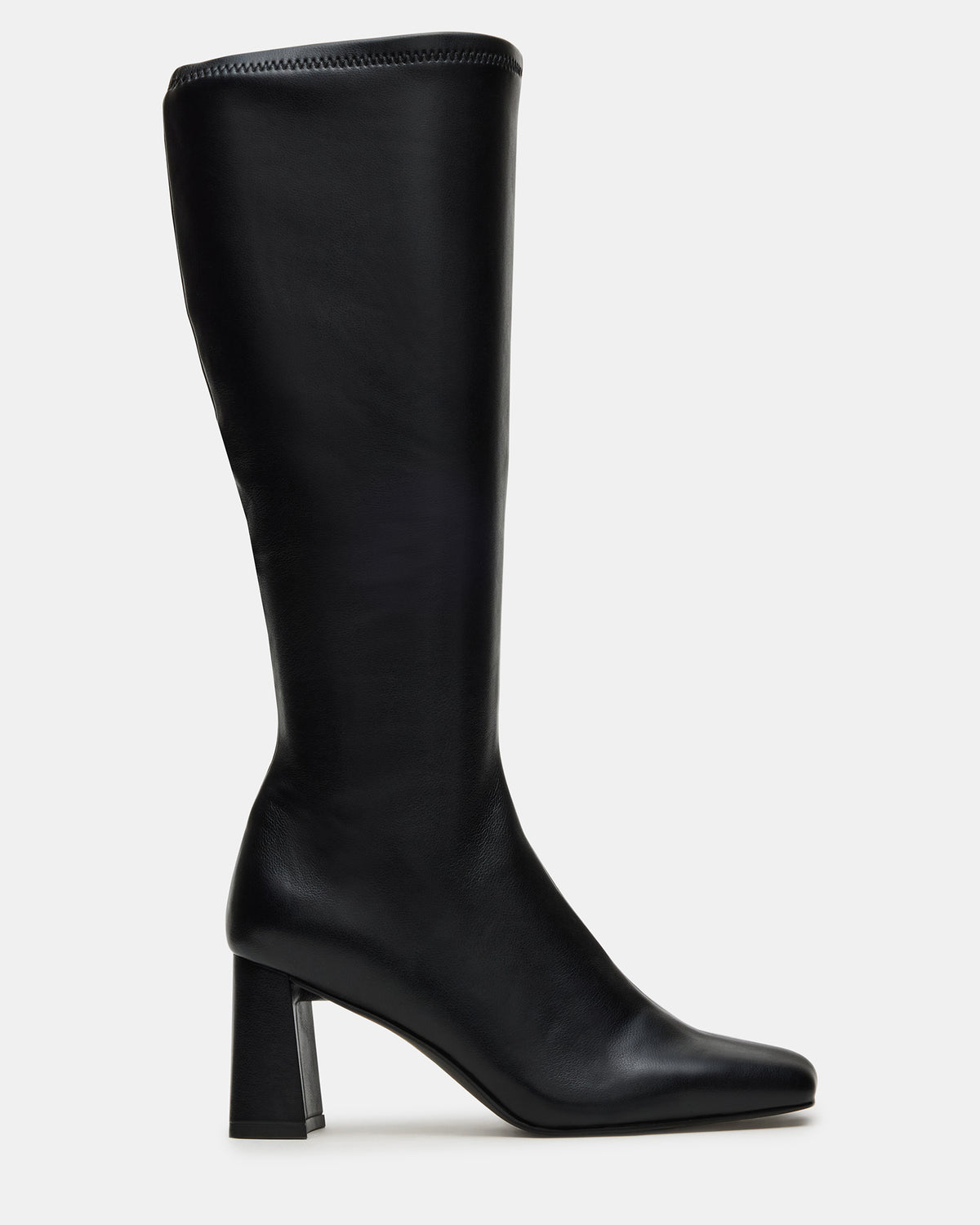 HOLLY Black Wide Calf Women's Knee-High Square-Toe Boot Steve Madden BLACK