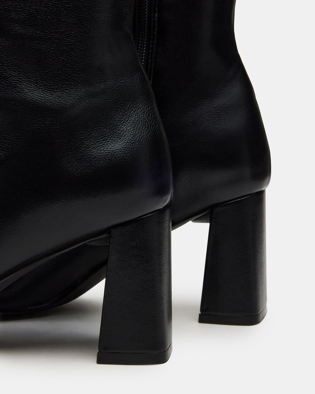 HOLLY Black Wide Calf Women's Knee-High Square-Toe Boot Steve Madden BLACK