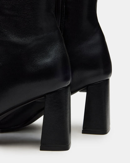 HOLLY Black Wide Calf Women's Knee-High Square-Toe Boot Steve Madden BLACK