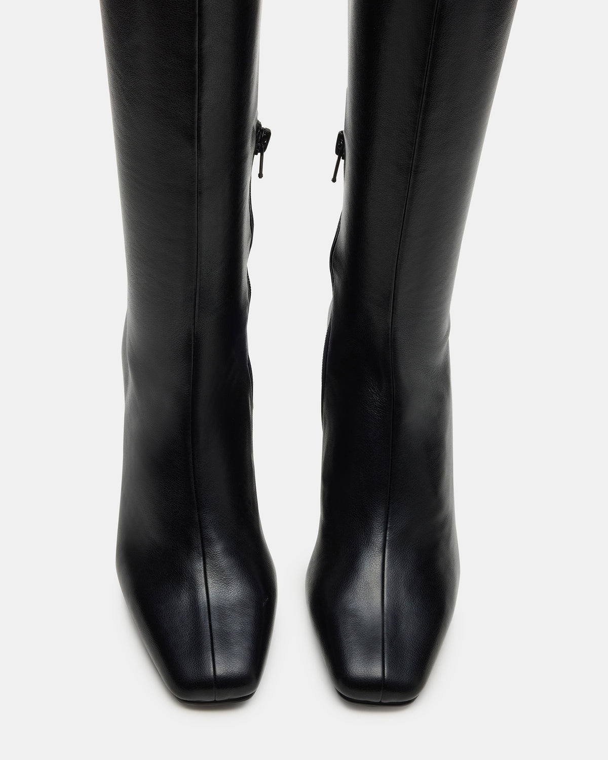 HOLLY Black Wide Calf Women's Knee-High Square-Toe Boot Steve Madden BLACK