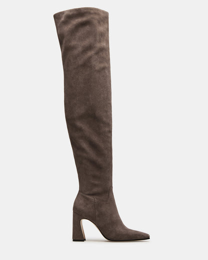 STRATUS Grey Suede Over-The-Knee Boot | Women's Boots Steve Madden GREY SUEDE