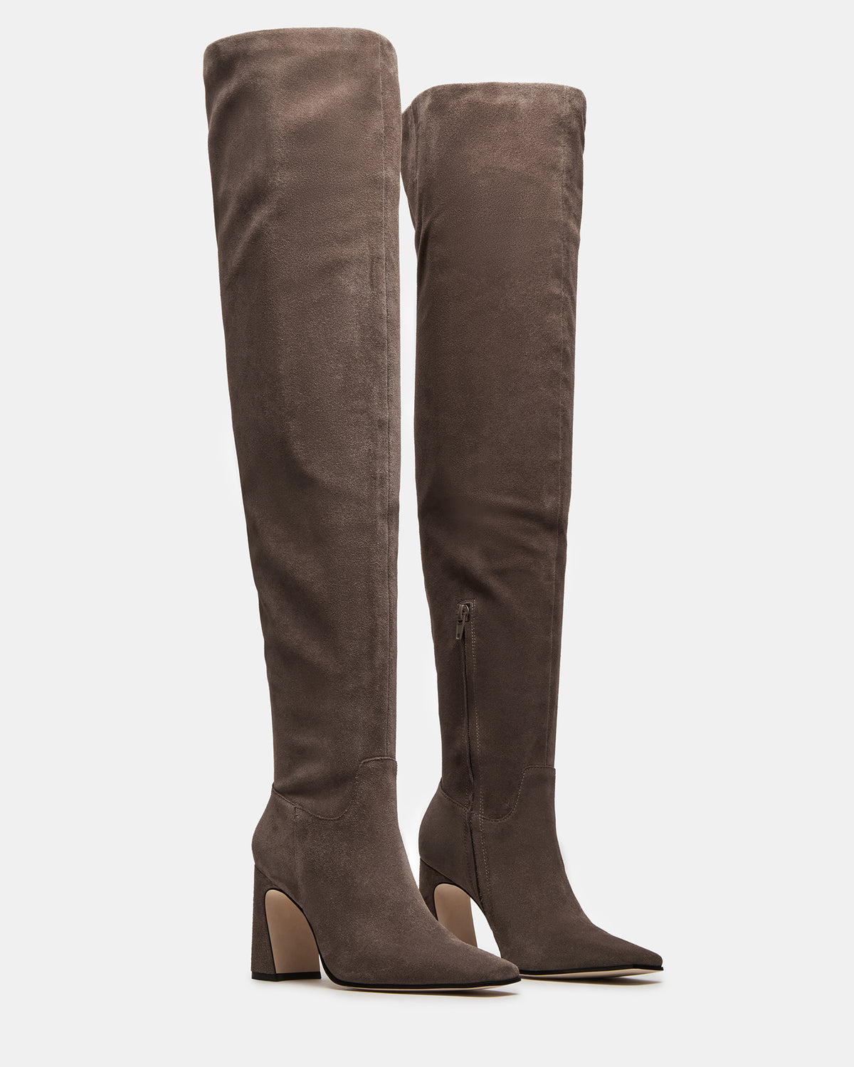 STRATUS Grey Suede Over-The-Knee Boot | Women's Boots Steve Madden GREY SUEDE
