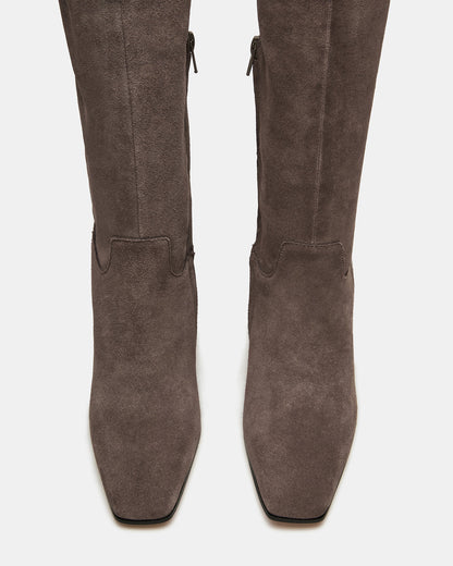 STRATUS Grey Suede Over-The-Knee Boot | Women's Boots Steve Madden GREY SUEDE