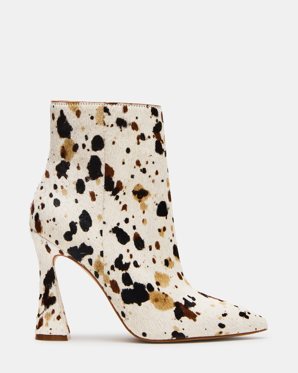BOLERO Tan Multi Pointed-Toe Heeled Women's Ankle Boot Steve Madden TAN MULTI