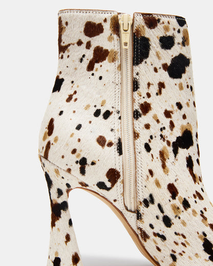 BOLERO Tan Multi Pointed-Toe Heeled Women's Ankle Boot Steve Madden TAN MULTI