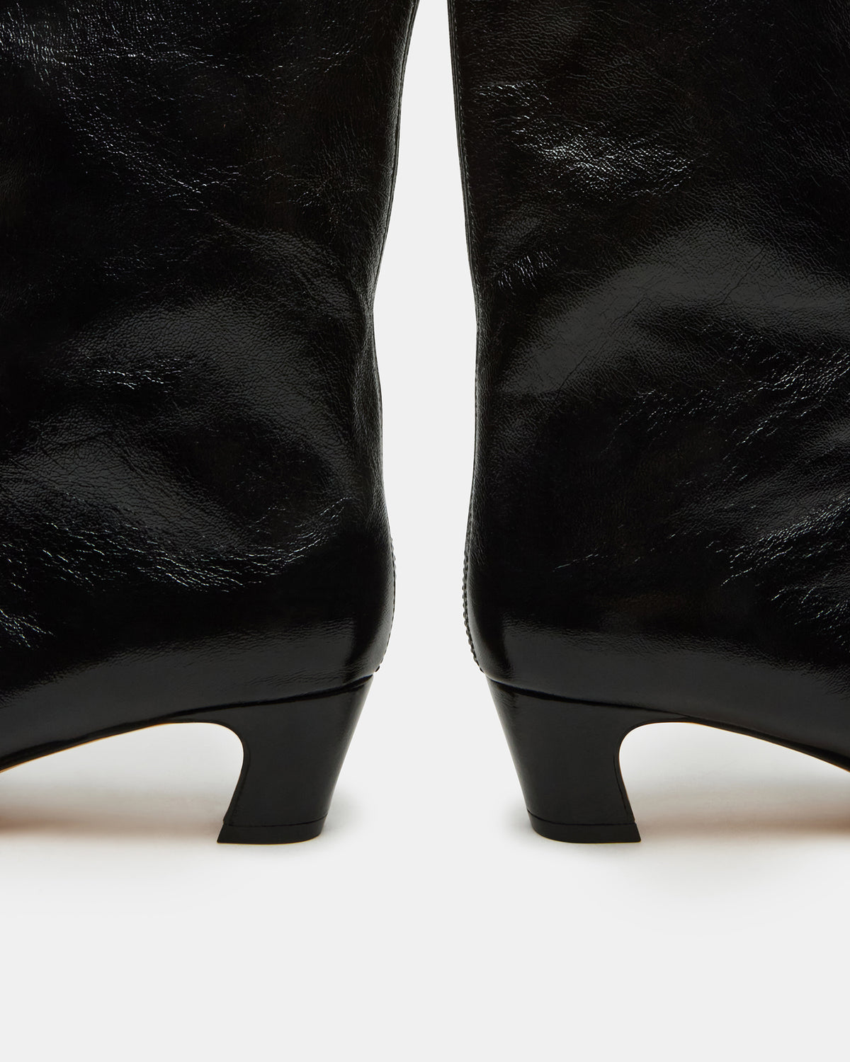 LYTTON Black Patent Pointed-Toe Kitten Heel Women's Ankle Boot Steve Madden BLACK PATENT