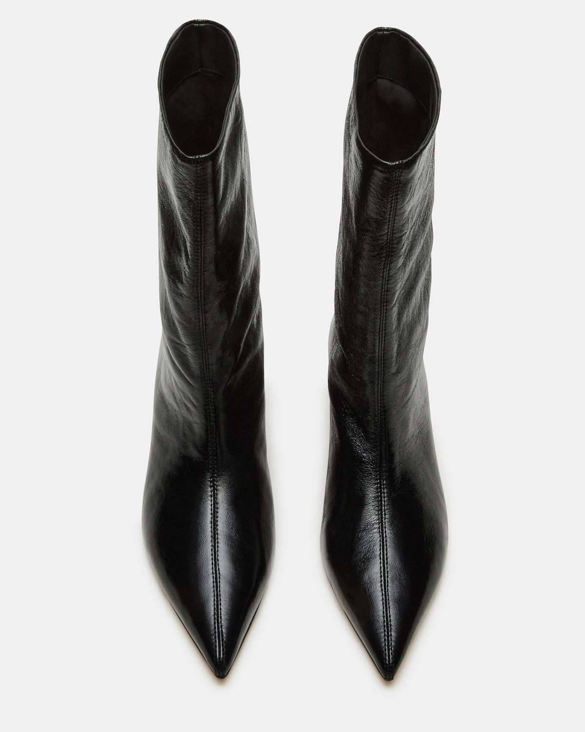 LYTTON Black Patent Pointed-Toe Kitten Heel Women's Ankle Boot Steve Madden BLACK PATENT