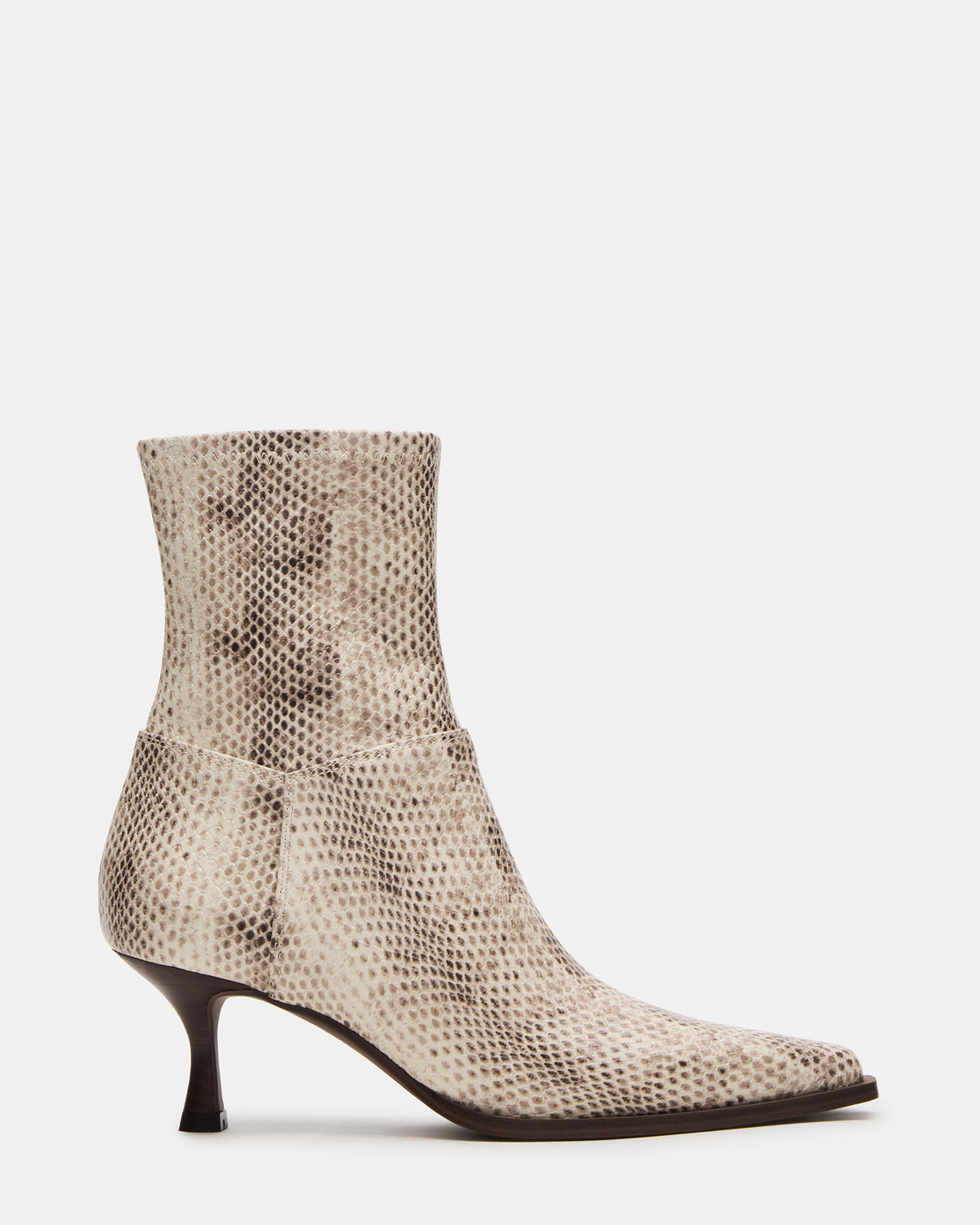 STASIA Natural Snake Pointed-Toe Kitten Heel Women's Ankle Boot Steve Madden NATURAL SNAKE