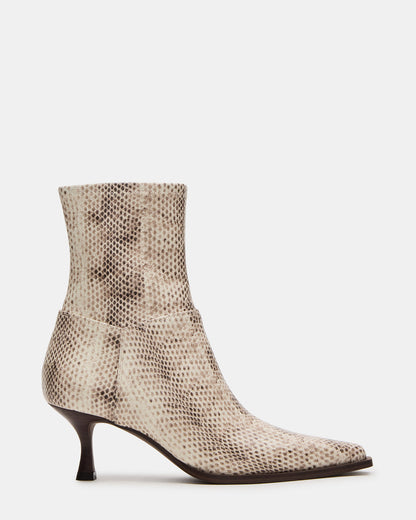 STASIA Natural Snake Pointed-Toe Kitten Heel Women's Ankle Boot Steve Madden NATURAL SNAKE