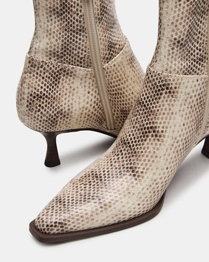 STASIA Natural Snake Pointed-Toe Kitten Heel Women's Ankle Boot Steve Madden NATURAL SNAKE