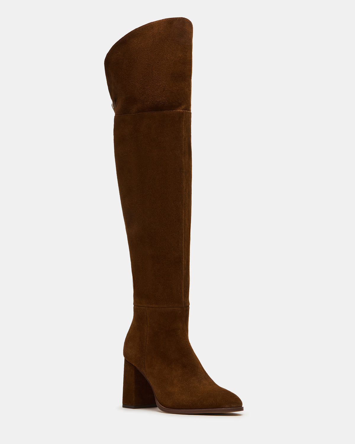 WINSLET Chestnut Suede Knee-High Block Heel Women's Boot Steve Madden CHESTNUT SUEDE