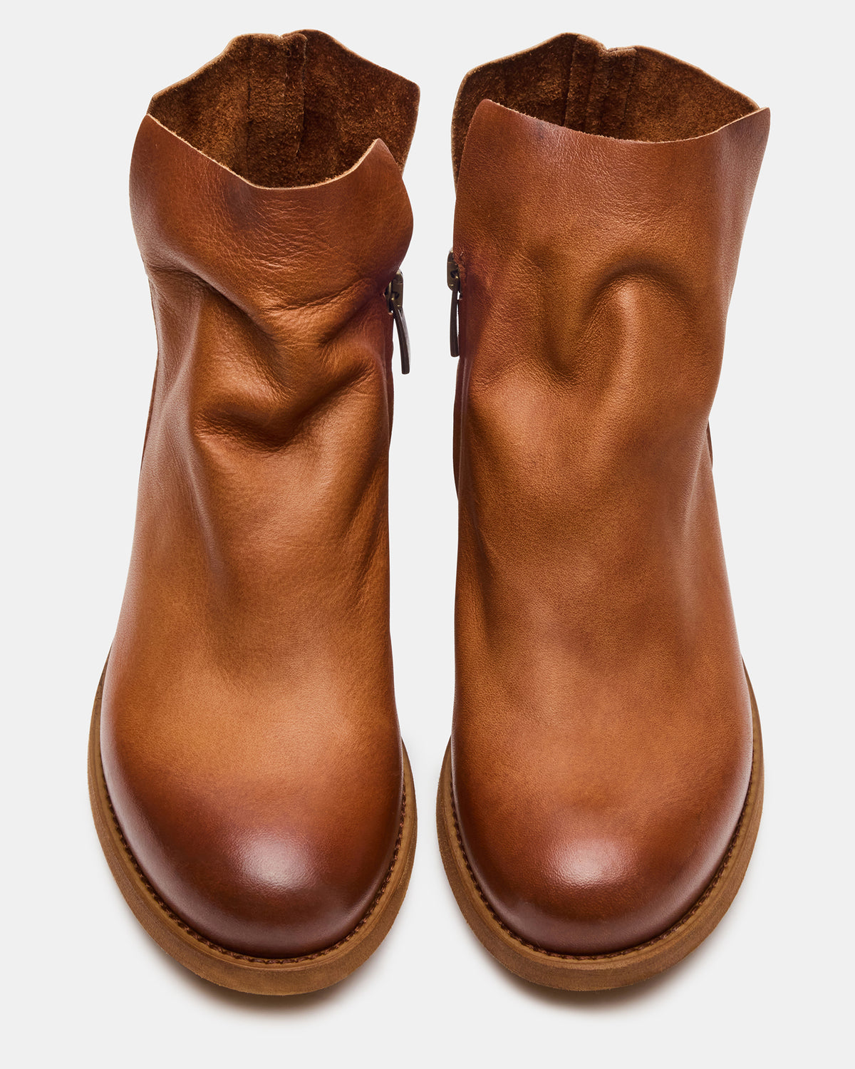 HUGHIE Tan Leather Women's Ankle Boot Steve Madden TAN LEATHER