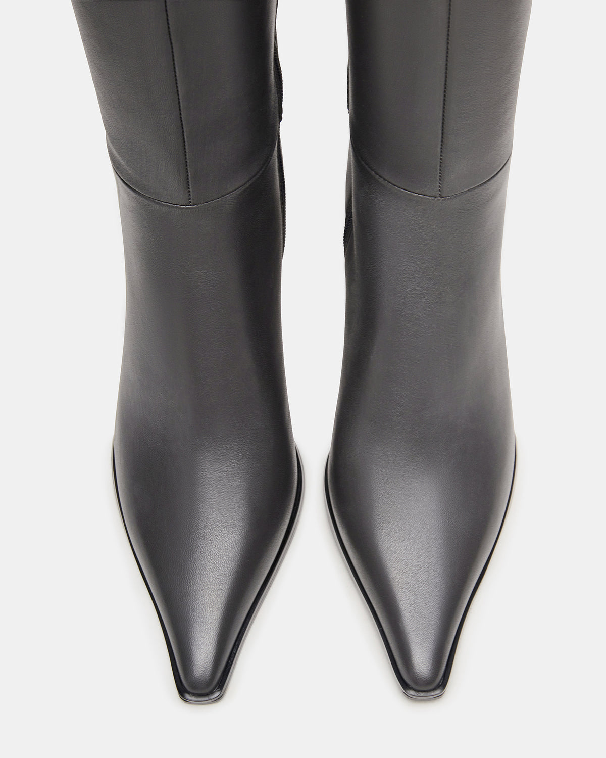 LINGO Grey Leather Pointed-Toe Knee-High Women's Boot Steve Madden GREY LEATHER