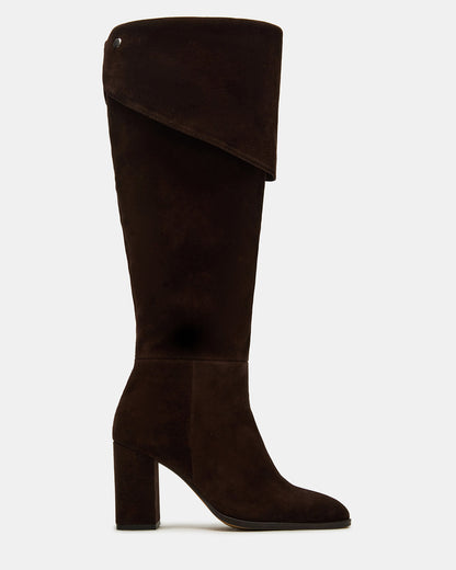 WINSLET Brown Suede Knee-High Block Heel Women's Boot Steve Madden BROWN SUEDE
