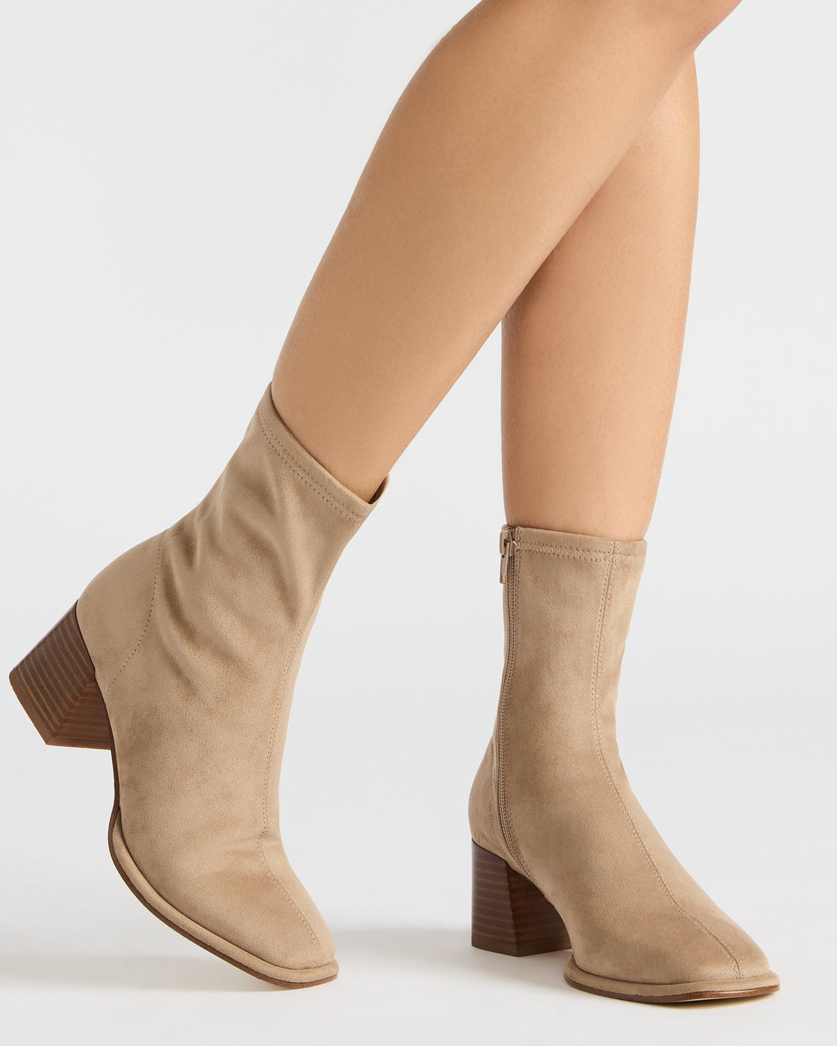 PAMMY Taupe Square-Toe Block Heel Women's Ankle Boot Steve Madden TAUPE