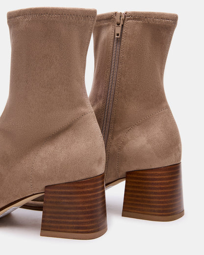 PAMMY Taupe Square-Toe Block Heel Women's Ankle Boot Steve Madden TAUPE