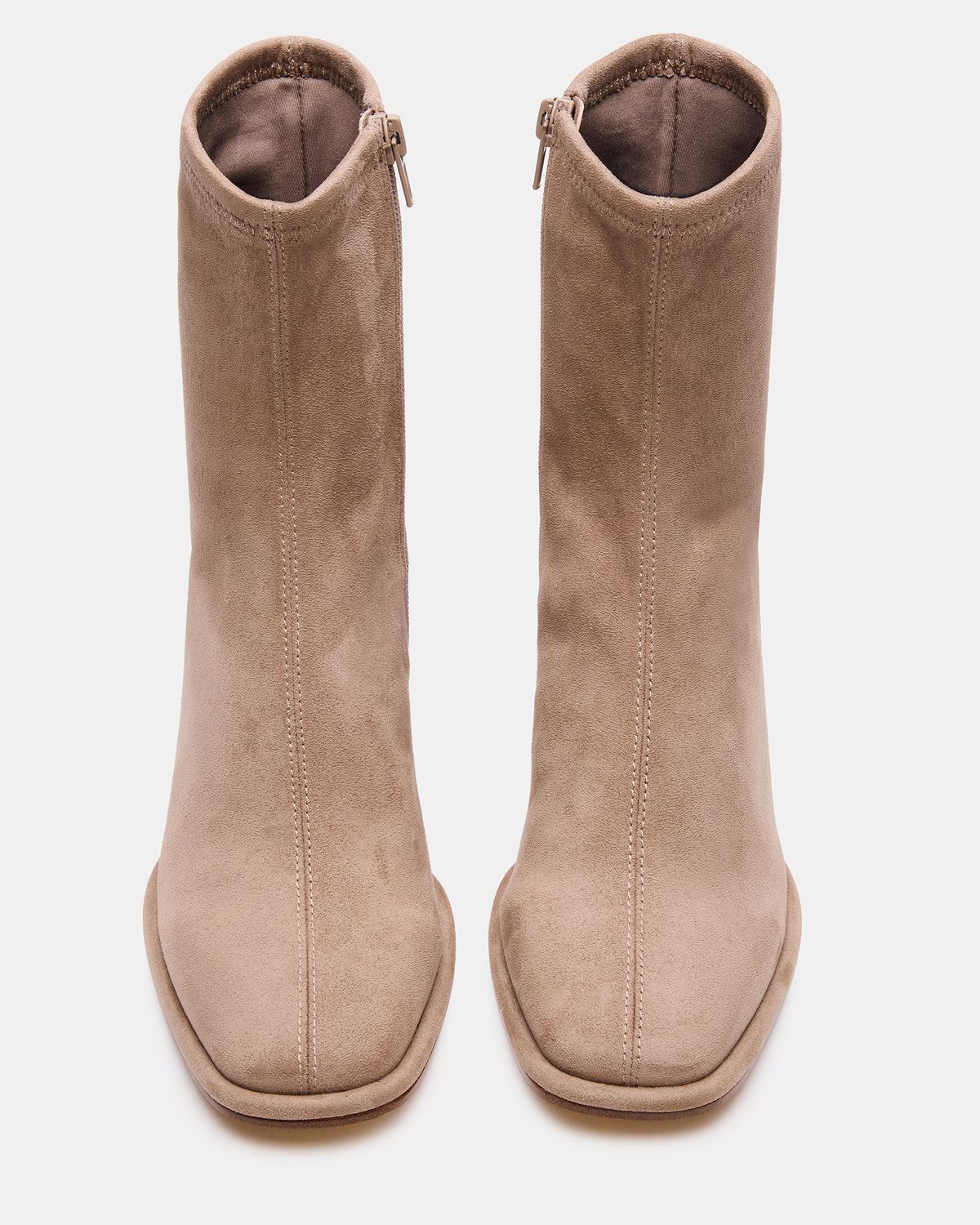 PAMMY Taupe Square-Toe Block Heel Women's Ankle Boot Steve Madden TAUPE