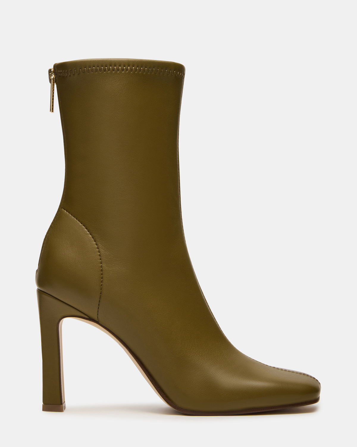 KHELAN Olive Square-Toe Heeled Women's Ankle Boot Steve Madden OLIVE
