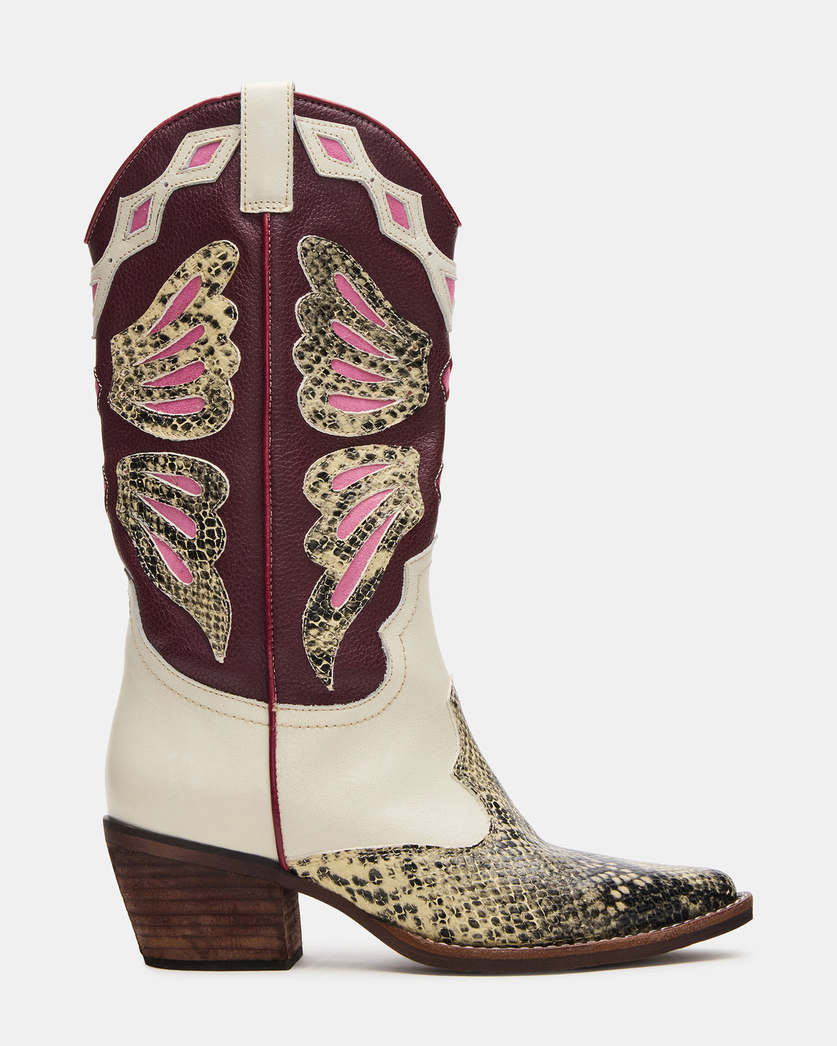 ARROYO Brown Multi Western Pointed-Toe Women's Boot Steve Madden BROWN MULTI