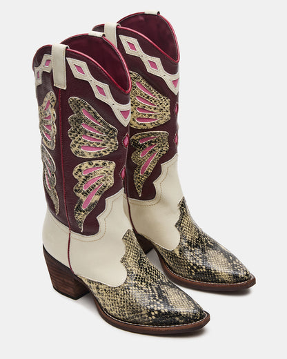 ARROYO Brown Multi Western Pointed-Toe Women's Boot Steve Madden BROWN MULTI