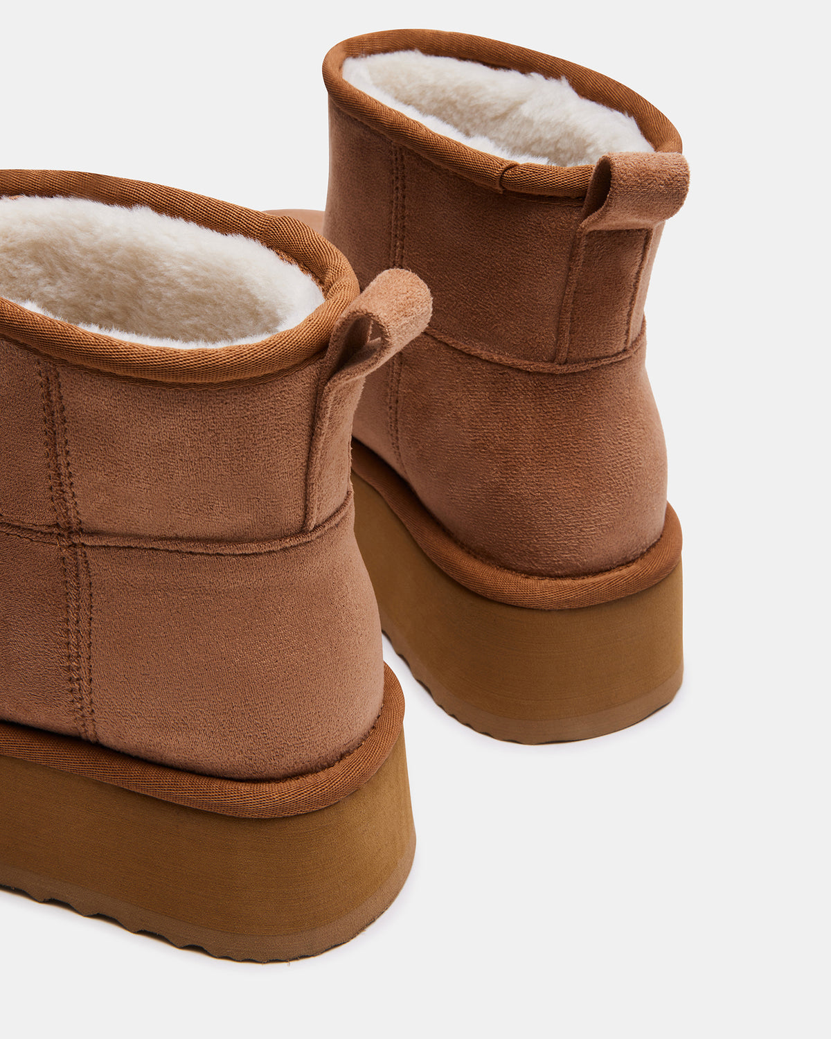 CRUE Chestnut Faux Fur Lined Bootie | Women's Booties Steve Madden CHESTNUT