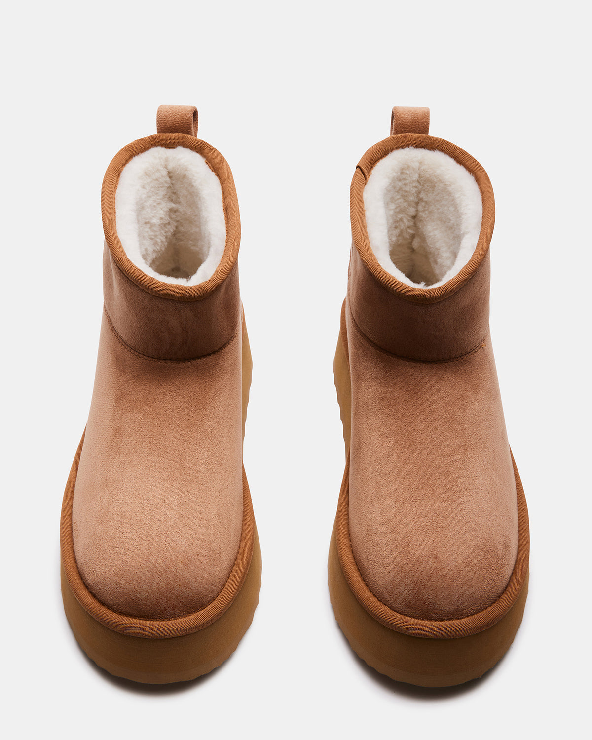 CRUE Chestnut Faux Fur Lined Bootie | Women's Booties Steve Madden CHESTNUT