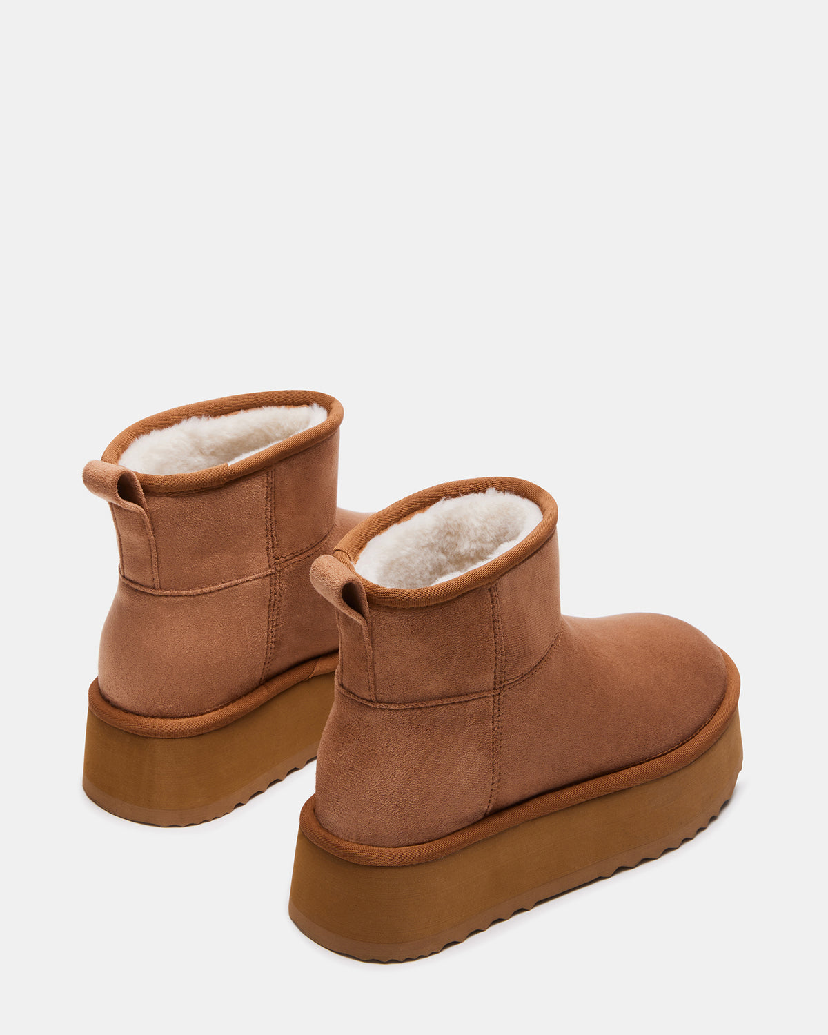 CRUE Chestnut Faux Fur Lined Bootie | Women's Booties Steve Madden CHESTNUT
