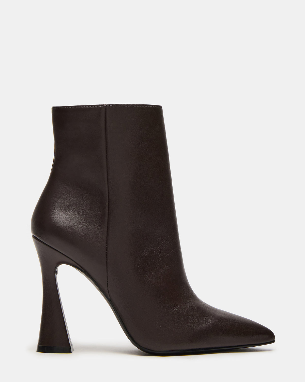 BOLERO Brown Leather Pointed-Toe Heeled Women's Ankle Boot Steve Madden BROWN LEATHER