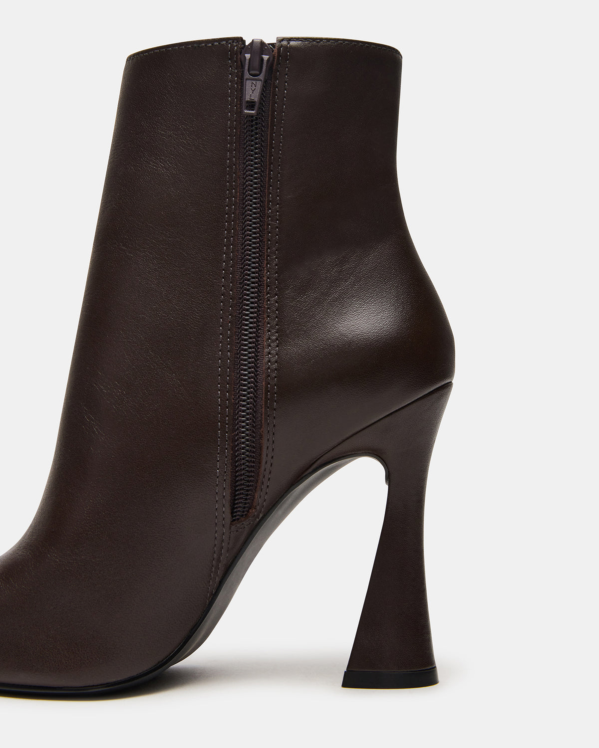 BOLERO Brown Leather Pointed-Toe Heeled Women's Ankle Boot Steve Madden BROWN LEATHER