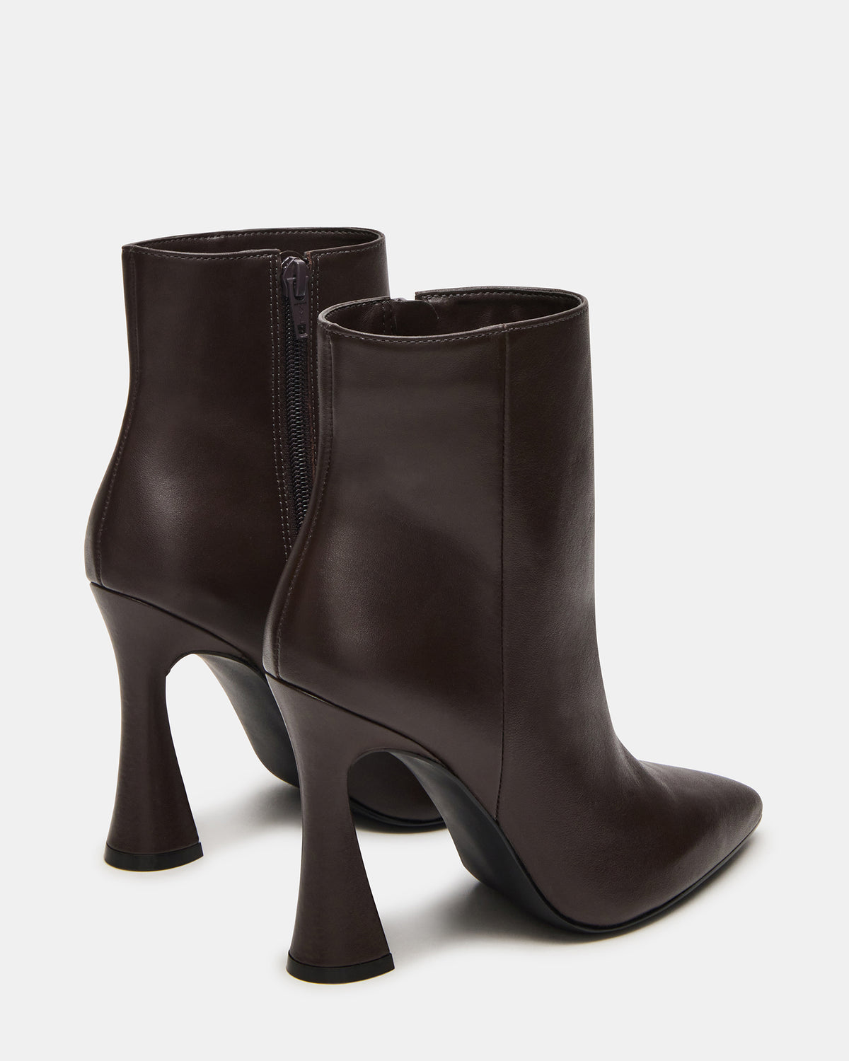 BOLERO Brown Leather Pointed-Toe Heeled Women's Ankle Boot Steve Madden BROWN LEATHER