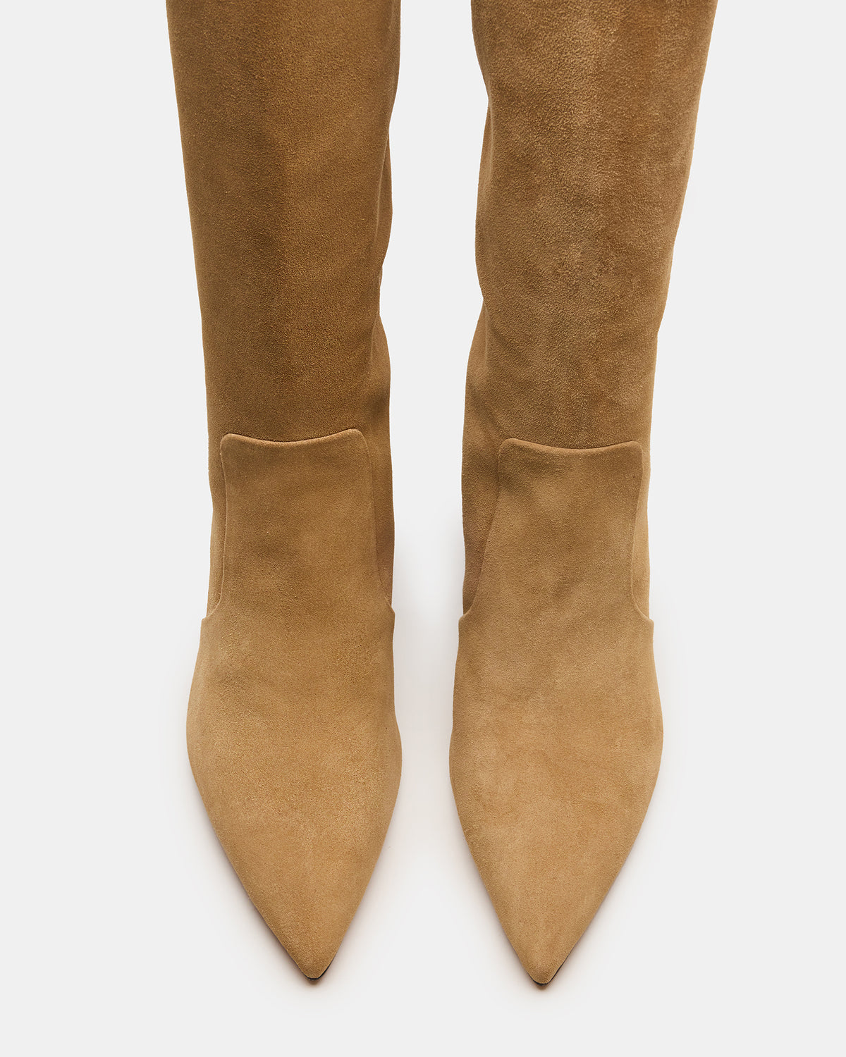 SKYLINE Taupe Suede Knee-High Pointed Toe Women's Boot Steve Madden TAUPE SUEDE