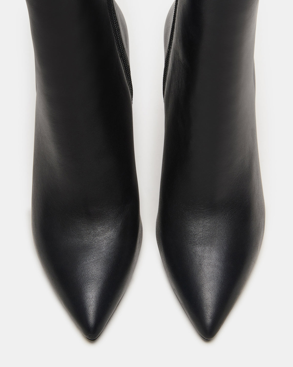 BOLERO Black Leather Pointed-Toe Heeled Women's Ankle Boot Steve Madden BLACK LEATHER