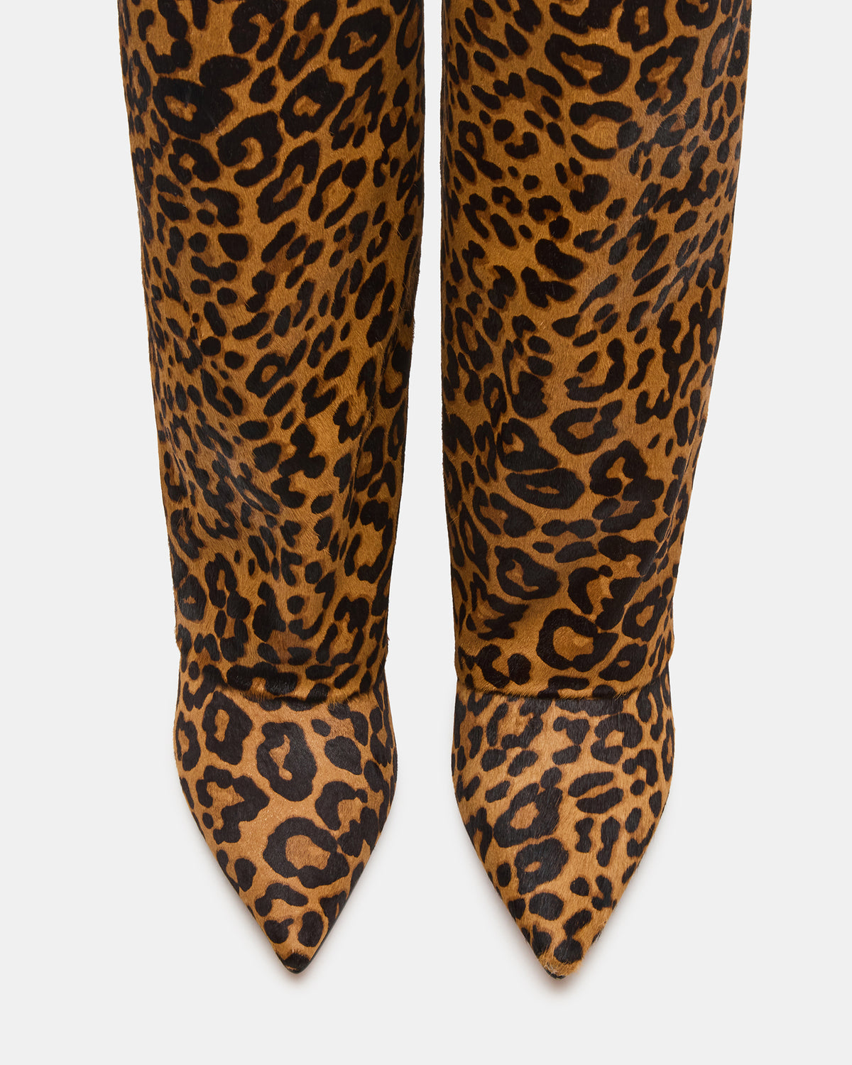 LUCA Leopard Pointed-Toe Cuffed Kitten Heel Women's Boot Steve Madden LEOPARD